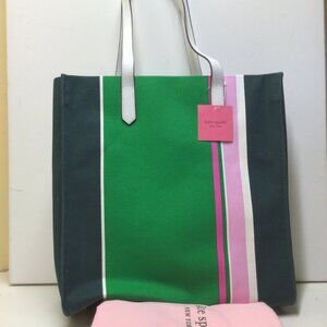 NWT Kate Spade New York Kitt Stripe Extra Large North South Tote Bag